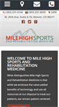 Mobile Screenshot of milehighsportsandrehab.com